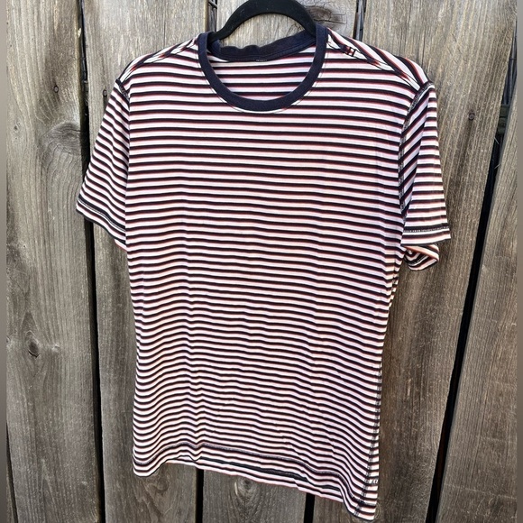Women's Lululemon T-Shirt Multicolor Striped NO SIZE Casual City Stretch Active - Picture 4 of 10